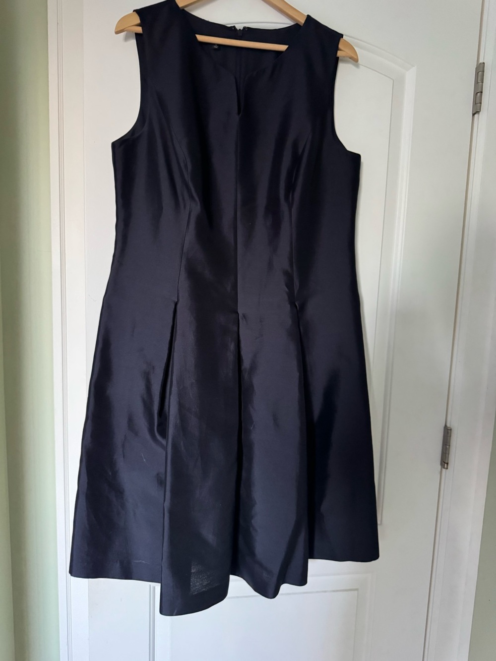 Classic Navy Sleeveless A-Line Dress